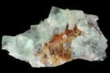 Blue-Green, Cubic Fluorite Crystal Cluster - Morocco #98992-2